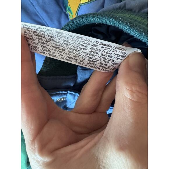 Disney The Lion King Simba Varsity Jacket Boys Size 4 Blue Green - Picture 6 of 8